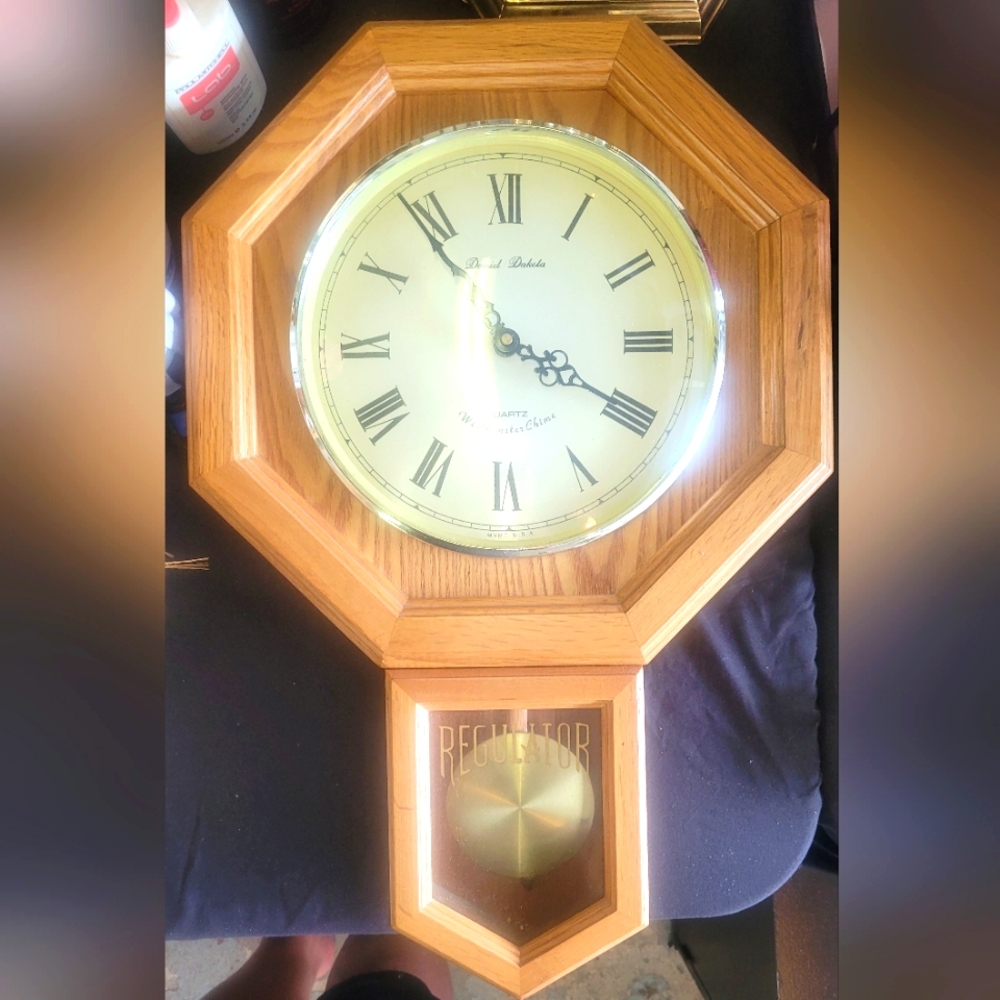 Daniel Dakota Westminster Chime Pendulum Quartz Clock Working *Read Description*